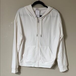 Auden Cream Hooded Zip Sweatshirt